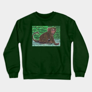 Indignant Monkey Crewneck Sweatshirt